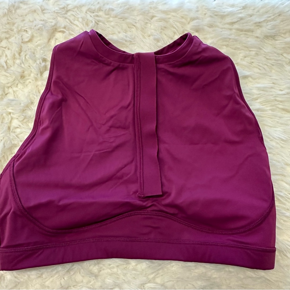 Sweaty Betty Berry Front-Zip High Neck Sports Bra - Picture 5 of 8